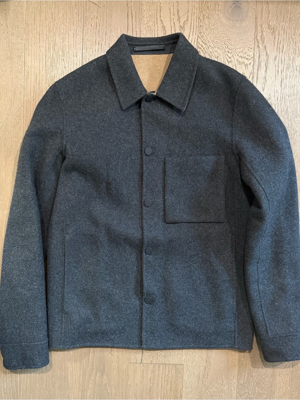 Theory Rye Overshirt Wool Cashmere Shirt Jacket – XS